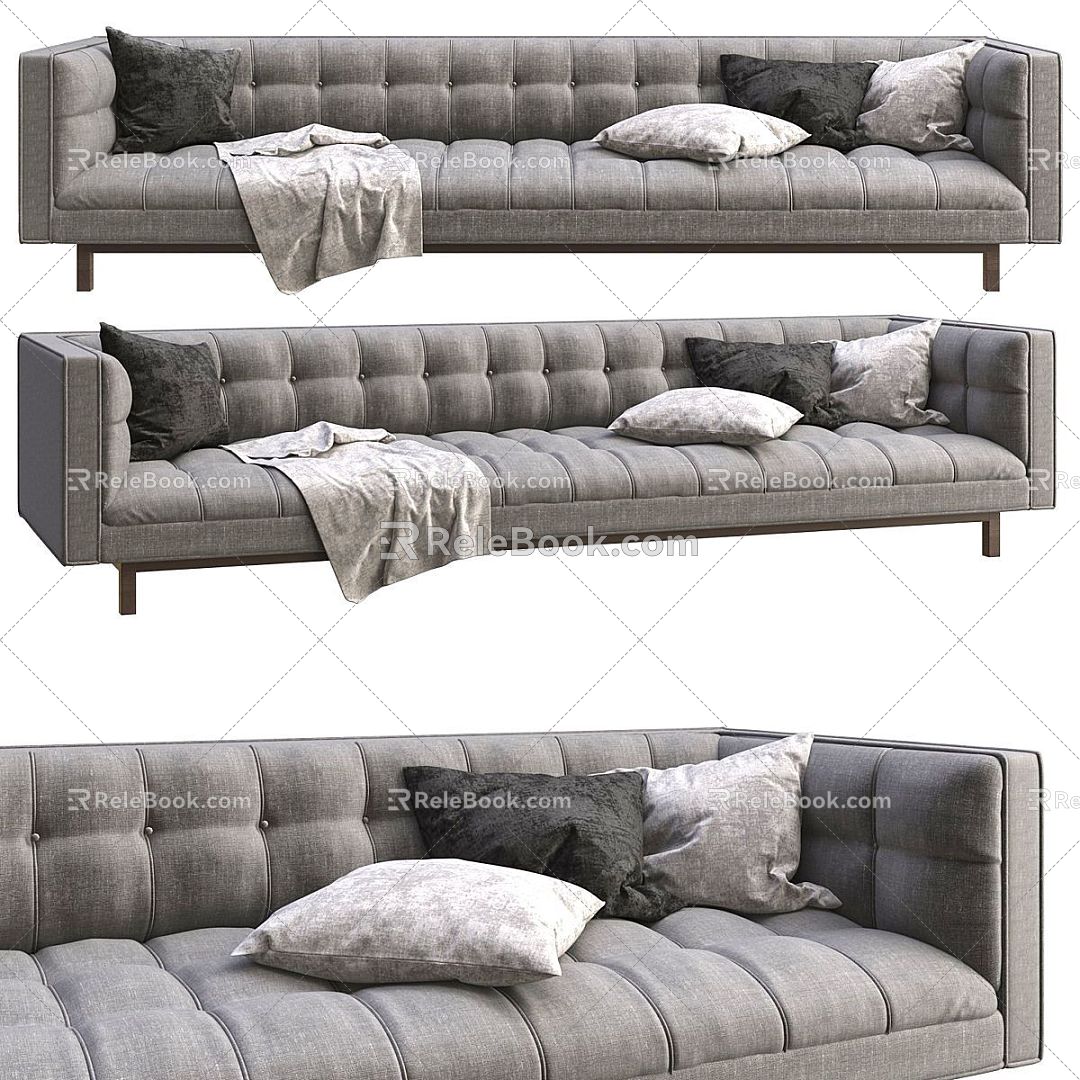 Modern Multi-Person Sofa Sofa Two-Person Sofa Casual Sofa Living Room Sofa Leather Sofa Corner Sofa 3d model