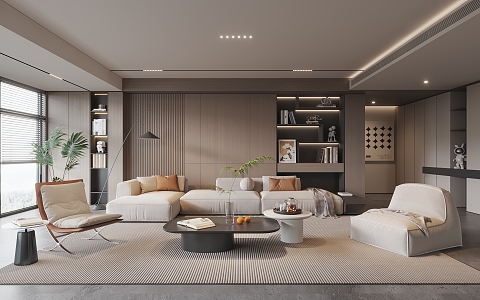 modern living room 3d model