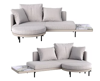 Three-seat sofa 3d model