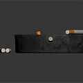 Practical Household Ashtray With Many Cigarettes And Butts For Daily Use