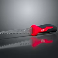 Professional Hardware Hand Saw With Red And Black Handle Sharp Serrated Blade 3d model