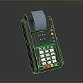 Black POS Terminal With Receipt Printer Colorful Buttons And Display Screen For Business Use