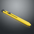 Practical Yellow Utility Knife For Daily Life Supplies With Black Handle And Sharp Blade
