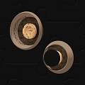 Modern wall lamps with metal frame and patterned glass shade for elegant home interior