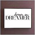Framed Decorative Wall Art Featuring Handwritten Dream a Little Dream of Me