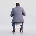 Men in Gray Suits White Shirts Red Ties Sitting on White Stools Holding Yellow Objects