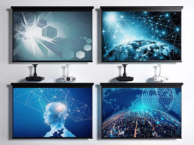 Advanced Projection Monitoring System With Smart Network Data Visualization Interface 3d model