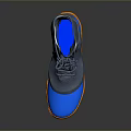Stylish Blue And Orange Boots With Laces Orange Sole And Waterproof Upper