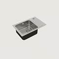 Stainless Steel Single Bowl Kitchen Sink With Built In Drainer For Home