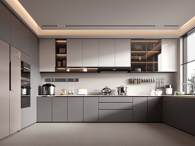 Light Luxury Kitchen 3d model