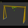 Yellow Industrial Gantry Crane Equipment with Frame Beam and Hook