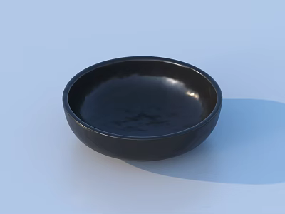 Smooth Black Ceramic Bowl With Glossy Surface And Simple Design 3d model Smooth Black Ceramic Bowl With Glossy Surface And Simple Design 3d model