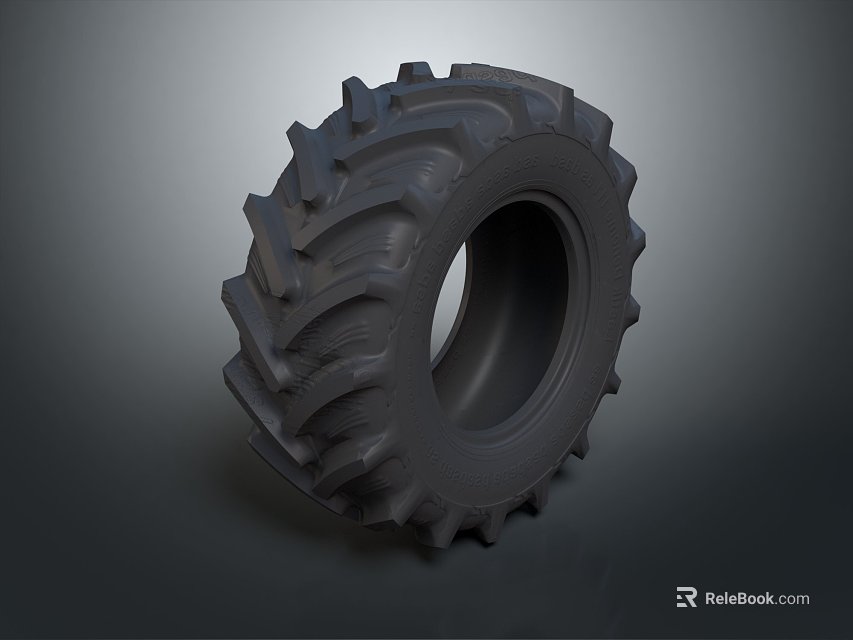 Heavy Duty Tractor Tire With Deep Tread Pattern For Agricultural Machinery Use 3d model 