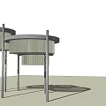 Modern Light Pavilion Round Light Pavilion 3d model