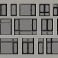 windows retro windows casement windows sliding windows doors and windows floor-to-ceiling windows 3d model
