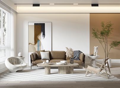 modern living room 3d model