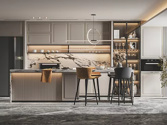 Modern Kitchen Cabinets 3d model