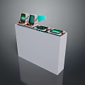 Modern Self Service Kiosks With Digital Screens On White Display Stand