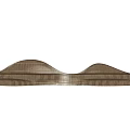 Modern Durable Outdoor Chair With Metal Wavy Striped Structure For Garden Patio