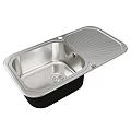Durable Stainless Steel Single Bowl Kitchen Sink with Scratch Resistant Bottom and Drainer