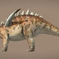 Realistic Stegosaurus Dinosaur 3D Model With Spiked Back And Textured Skin 3d model