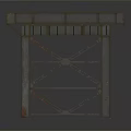 Sturdy Industrial Metal Platform With Square Top And Crossed Frame Structure