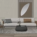 Modern Sofa Coffee Table Combination Multiplayer Sofa Coffee Table Combination 3d model
