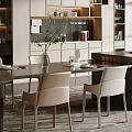 Modern Restaurant Interior Design With Open Layout Dining Table Chairs Pendant Lights And Wine Racks
