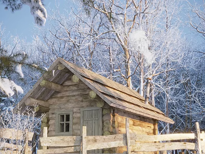 Snow House 3d model