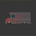 Modern bus minibus minivan driverless bus 3d model