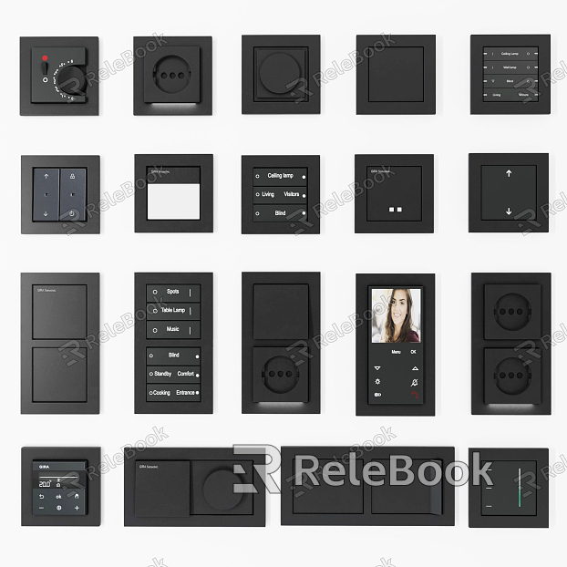 Modern Switch Switch Electrical Socket Panel Intercom Electronic Equipment model