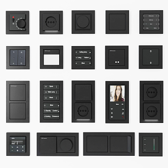 Modern Switch Electrical Socket Panel Intercom Electronic Equipment 3d model