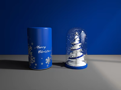 Modern holiday ornaments Christmas tree props 3d model
