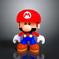 Mario Toy Figurine With Red Hat Black Mustache Blue Overalls And Brown Shoes