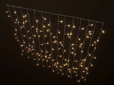 Outdoor Net String Lights With Warm White Glow For Garden Patio Party Decoration 3d model