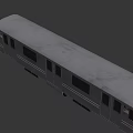 Silver Subway Train With Number 7 American Flag And Car 175 Exterior Details