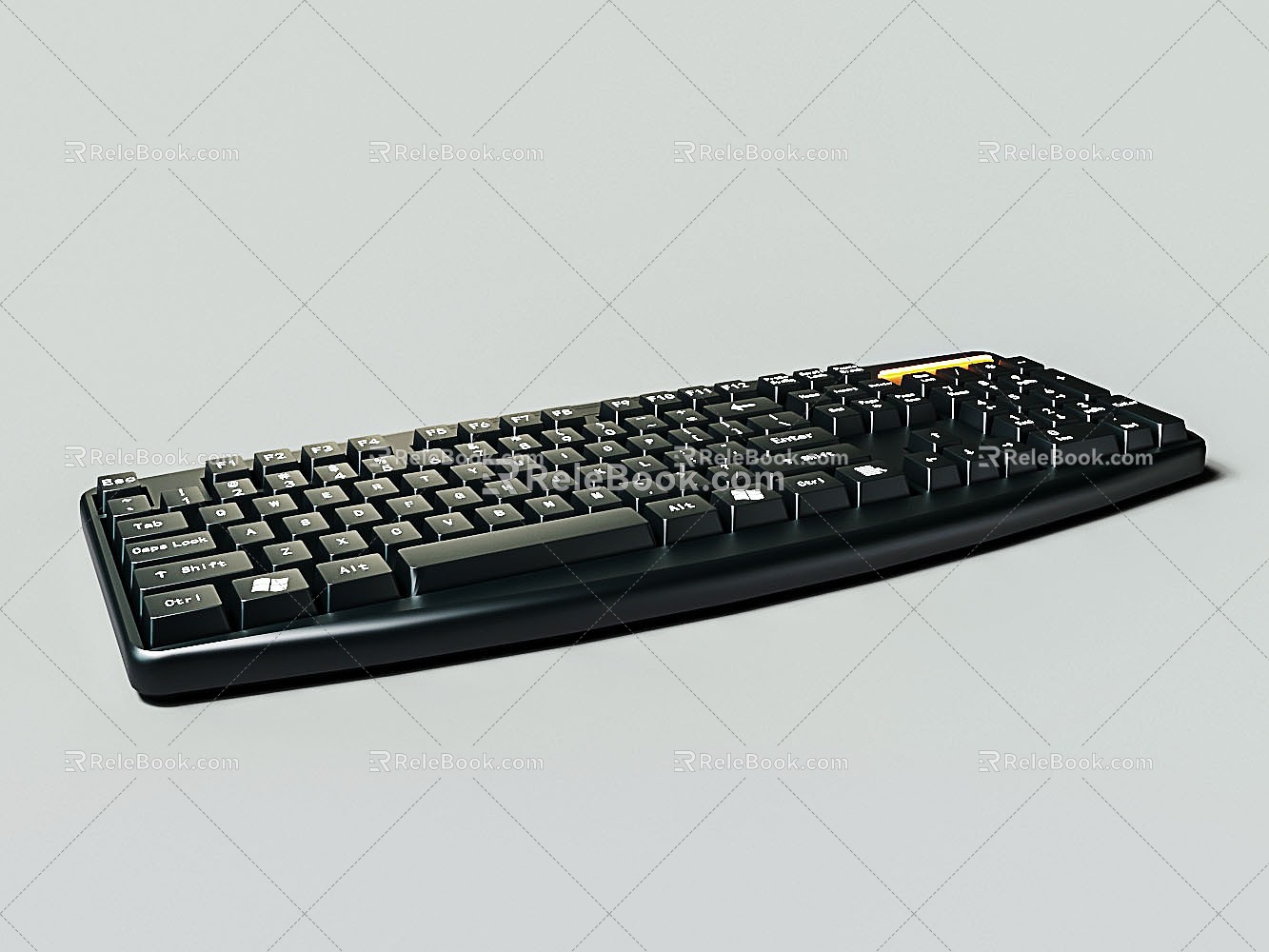 Computer desktop keyboard 3d model