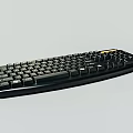 Computer desktop keyboard 3d model