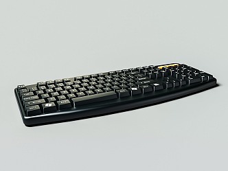 Computer desktop keyboard 3d model