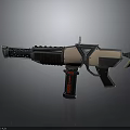 Futuristic Sci Fi Weapon With Metallic Finish Sleek Structure And Detailed Grip