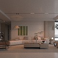 modern living room 3d model