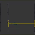 Industrial Gantry Lifting Equipment With Blue Frame And Yellow Beam Structure