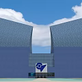 Modern Office Buildings In Urban Cityscape With Tall Skyscrapers And Blue Sky