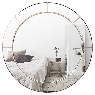 Modern mirror large round wall mirror 3d model