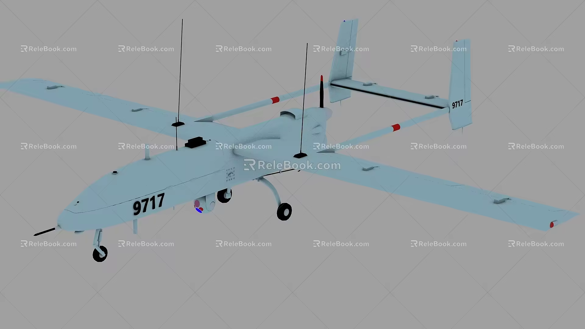 Full Details of Flying Eagle in Taiwan's Sharp Kite UAV 3d model