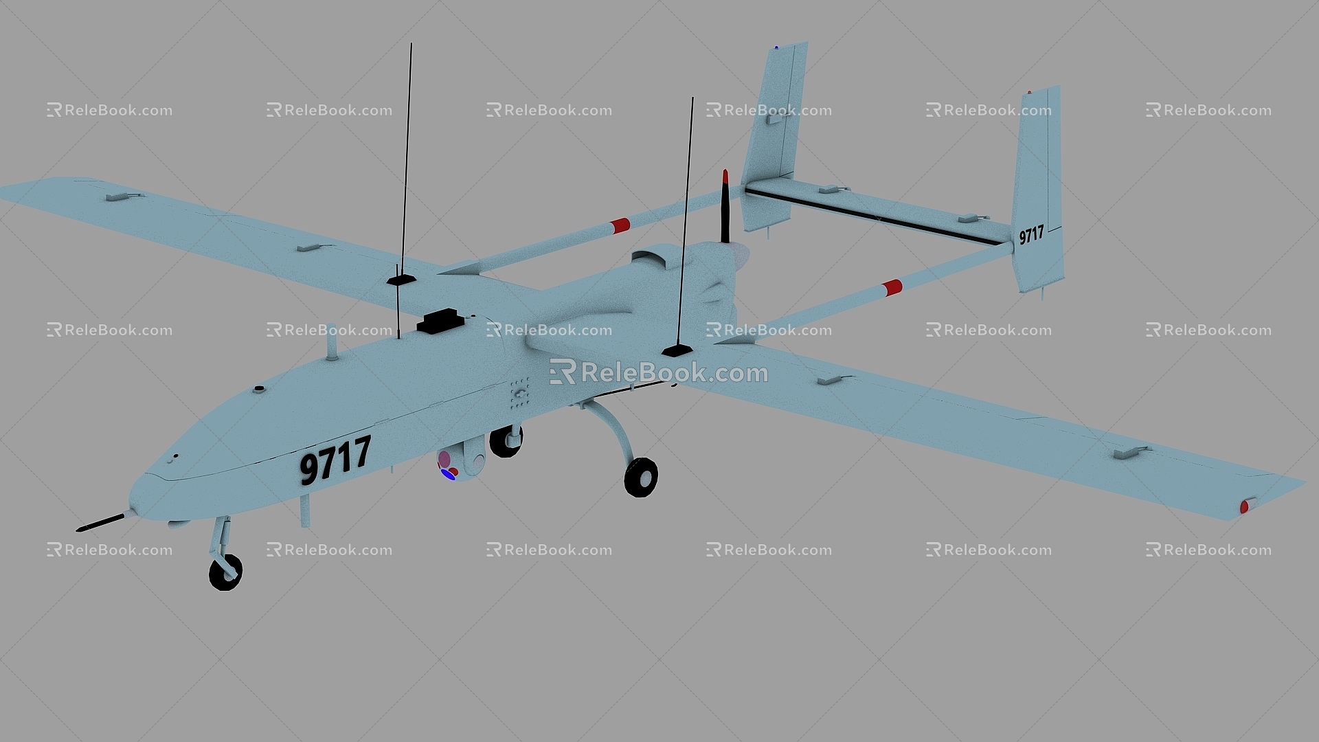 Full Details of Flying Eagle in Taiwan's Sharp Kite UAV 3d model