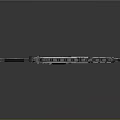 Tactical Modern Rifle With Black Metal Rail System And Detachable Magazine