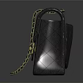 Chanel Black Quilted Handbag With Gold Chain Strap And CC Logo