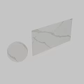 Illuminated Marble Wall Elements With Golden Veins And White Sphere Decor