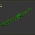 Military Rocket Launcher With Metal Construction And Tactical Bracket Design 3d model